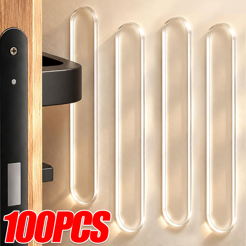 Furniture Home Hardware - Silikon-Schranktürdämpfer Selbstklebende Anti-Kollisions-Türstopper Puffer-Pads Möbeltürgriff-Schutzstreifen