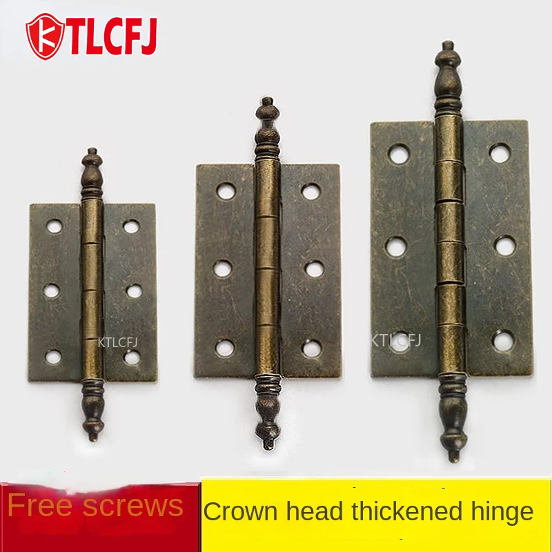 Furniture Hardware Antique - KTLCFJ 2 Stück Antik-Bronze-Retro-Scharniere mit 6