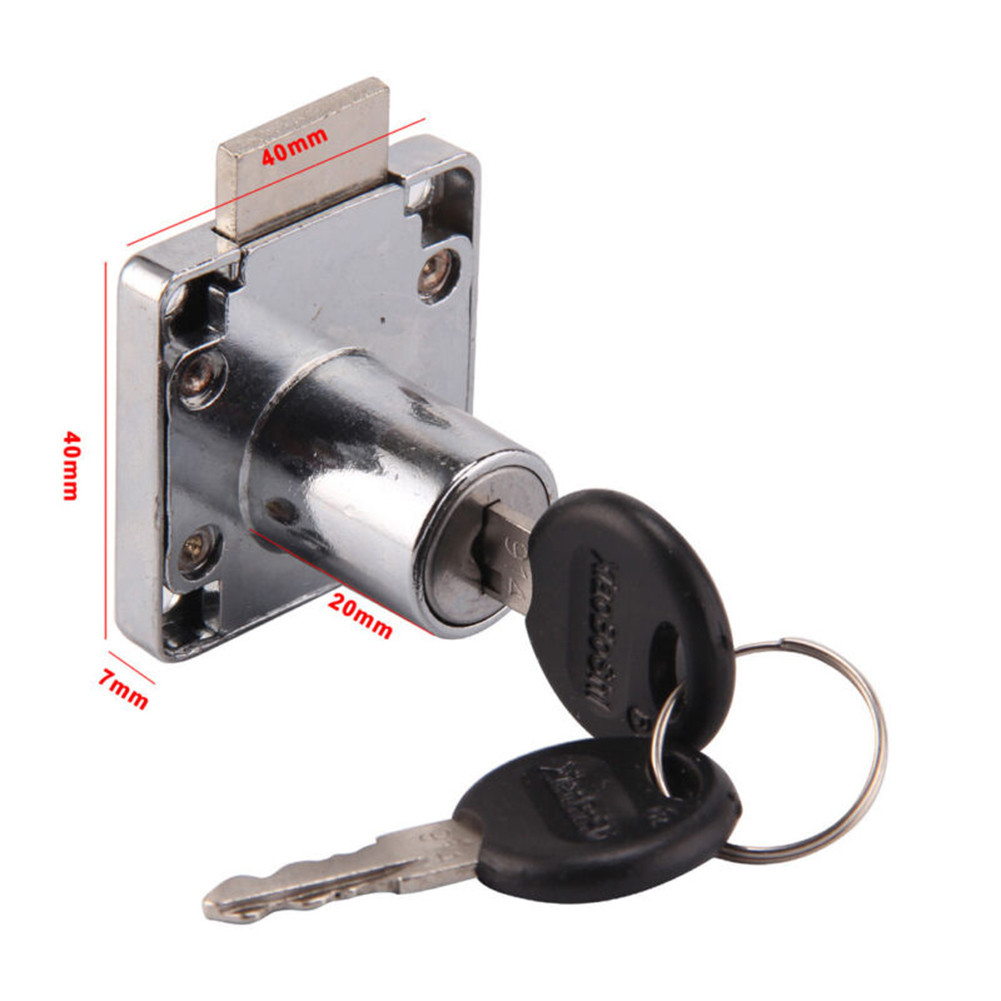 Quality Furniture Hardware - 2 Stück Schrankschlösser mit 4 Schlüsseln,