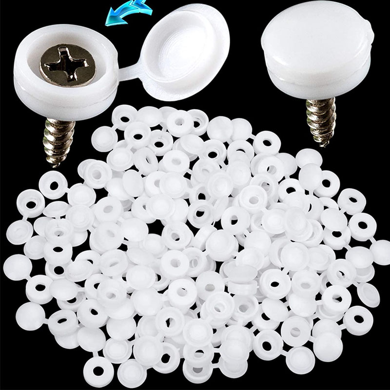 Furniture Hardware Nut - Weiß Klapp Kunststoff Schraube Kappe Abdeckung