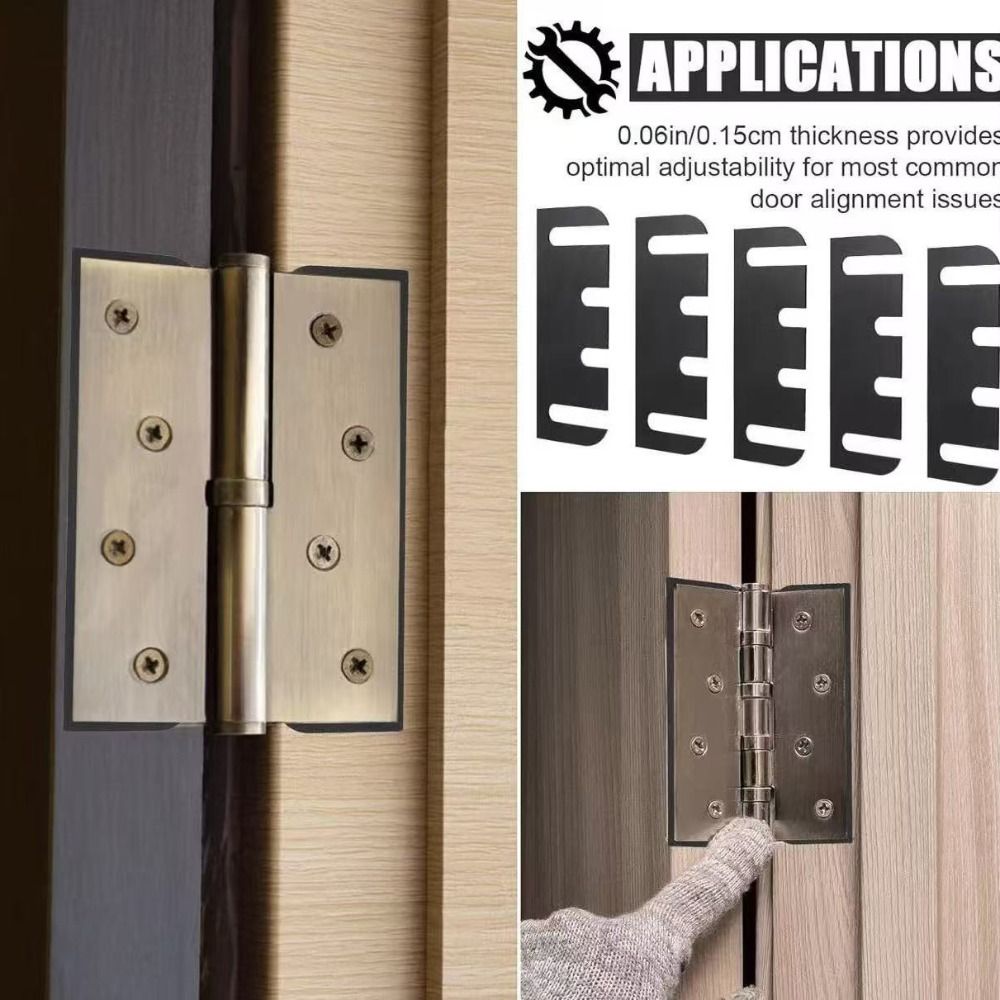 Furniture Leveling Hardware - 5 Stück professionelle, dickverstellbare Türscharnier-Unterlegscheiben, wasserdichte