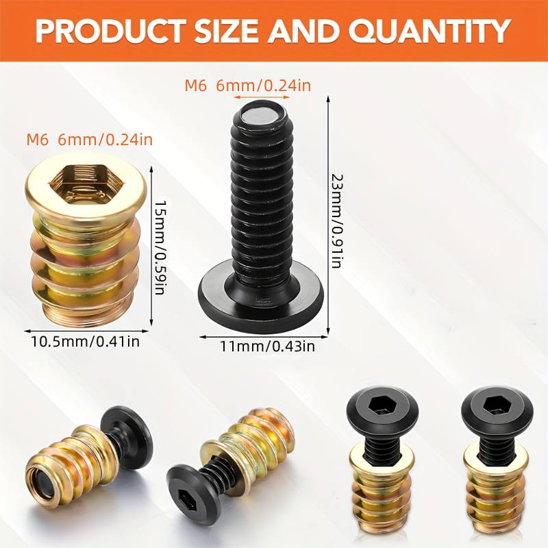 Furniture Hardware Nut - 10PCS Mutter Gewinde Einsätze Kombination Tool
