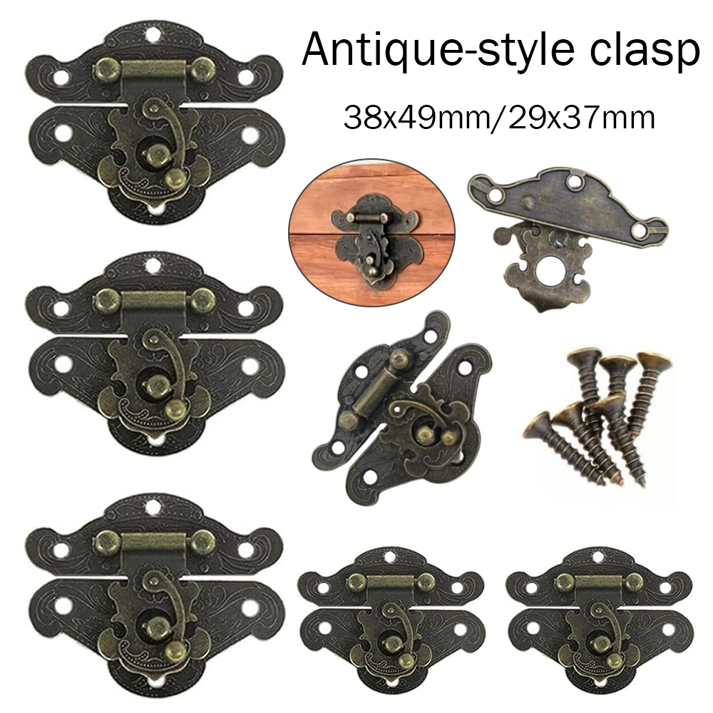 Furniture Hardware Antique - 5–20 Stück Vintage-Metallverschluss mit Schrauben, antike