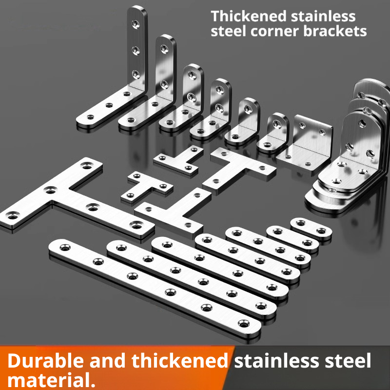 Joint Connector Bracket - Möbel- und Schrank-Eckverbinder - Edelstahl 90-Grad-L-Verbindungshalterungen