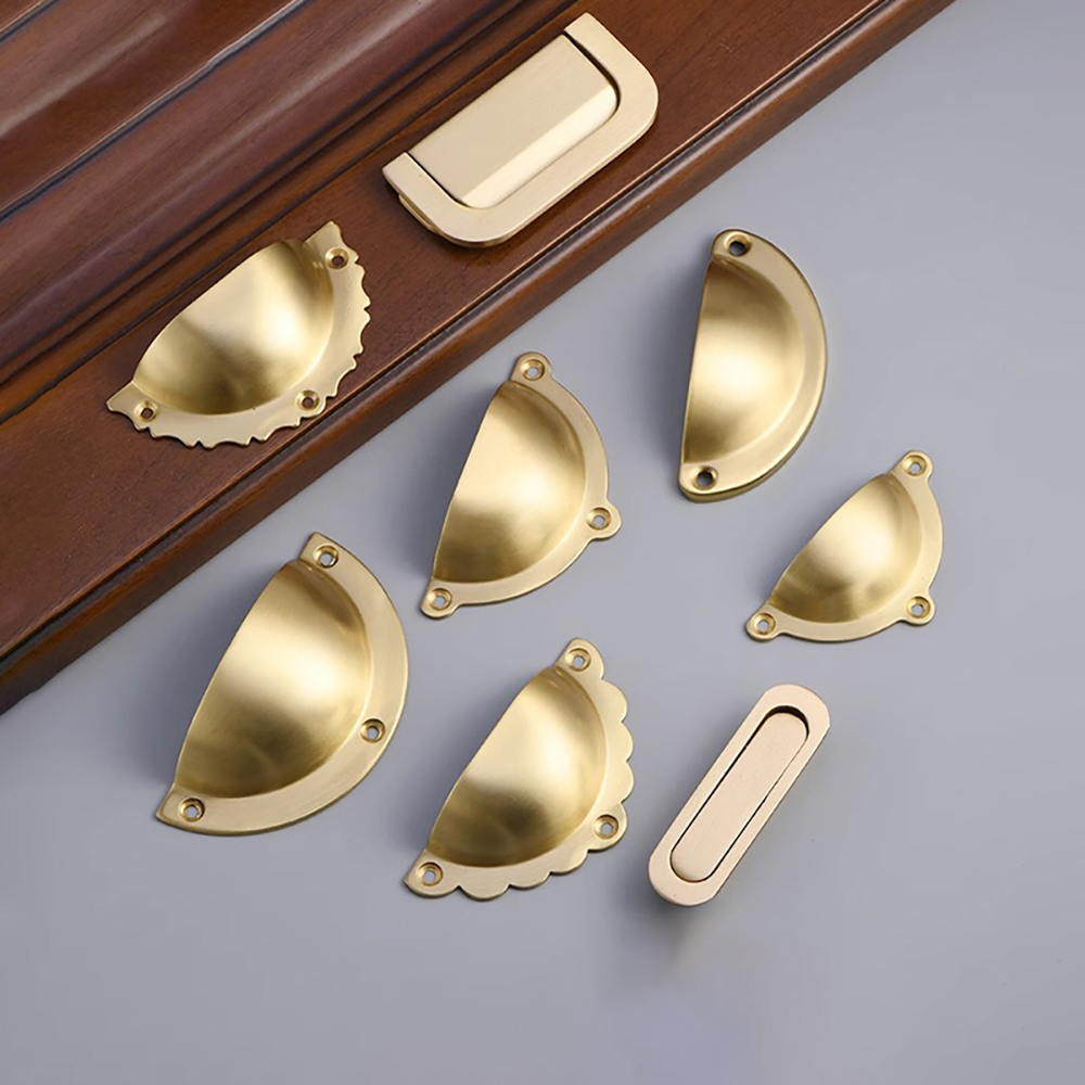Quality Furniture Hardware - Unsichtbare Schrankgriffe aus Messing, Schubladenknöpfe, Hochwertige