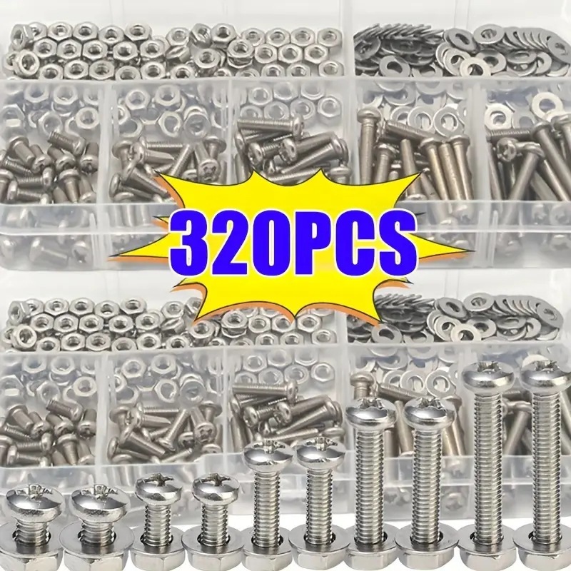 320-teiliges Sechskantmuttern- – Furniture Home Hardware Bewertung und Preis
