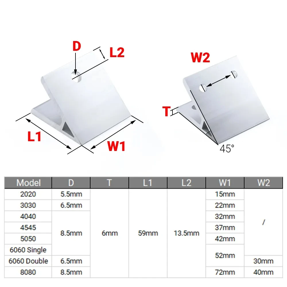 4 Stück 45-Grad-Winkel-Eckwink – Joint Connector Bracket Bewertung und Preis