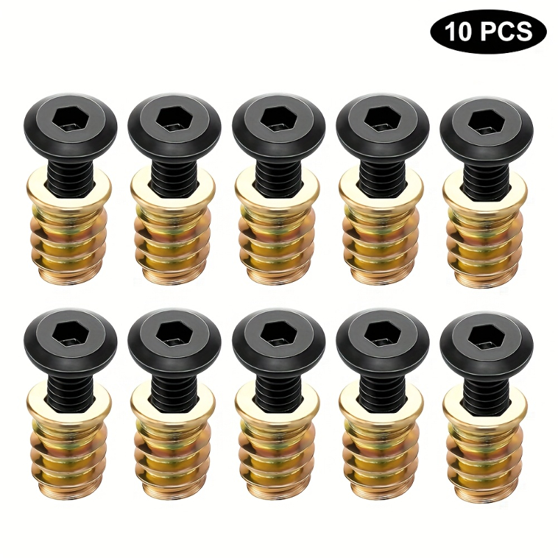 10PCS Mutter Gewinde Einsätze  – Furniture Hardware Nut Bewertung und Preis